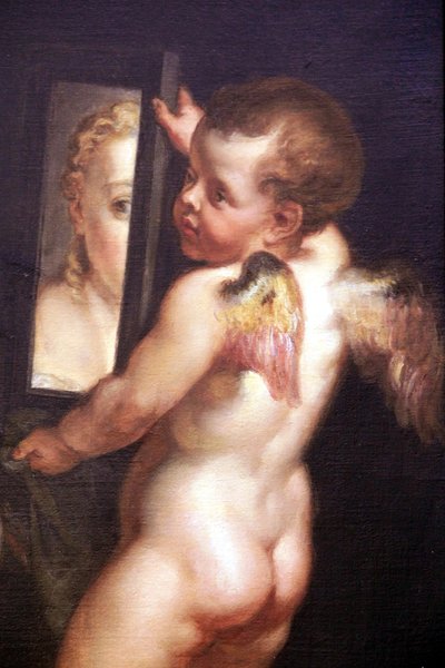 Cupido sosteniendo un espejo (detalle) de Peter Paul Rubens